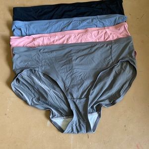 NEW - 4-pair Hanes Hi-Cut PantiesSize 9/2XL, 85%Nylon 15%Spandex
